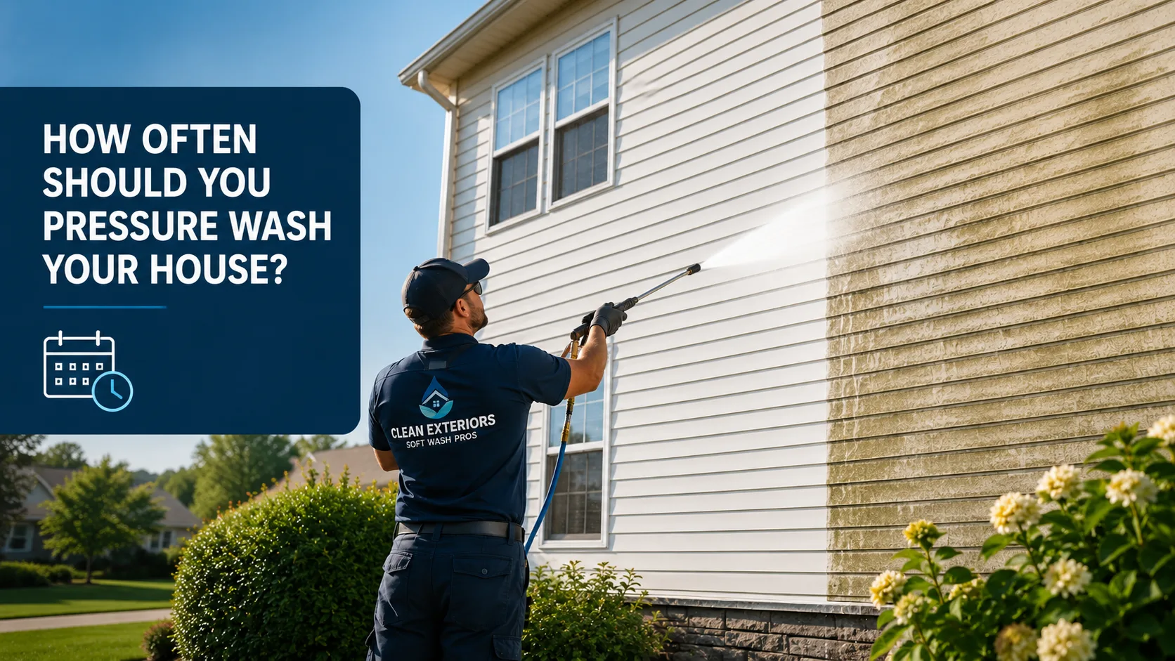 Kitchener home being soft-washed