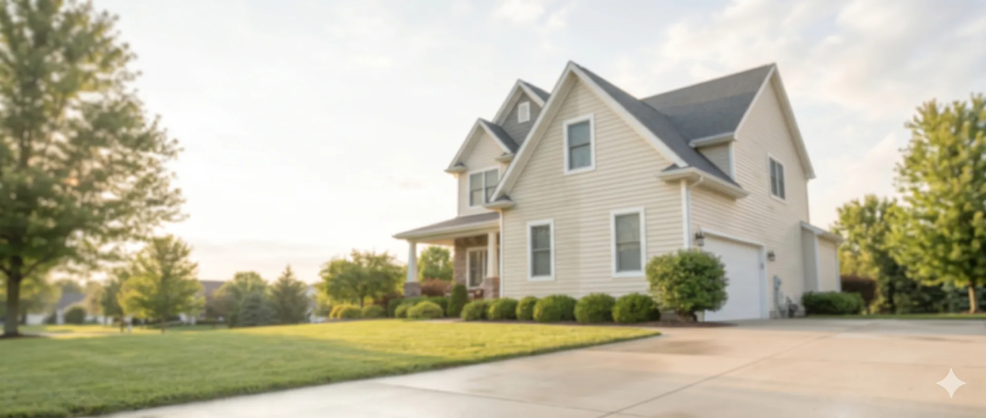 Suburban Home Exterior Front on /brick-cleaning/ — Kitchener Pressure Washing Kitchener